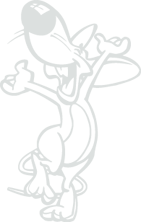 Logo med rotte